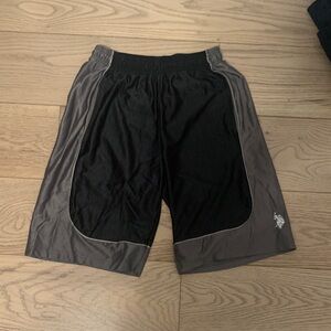 U.S. Polo Assn. Black and Gray Athletic Shorts